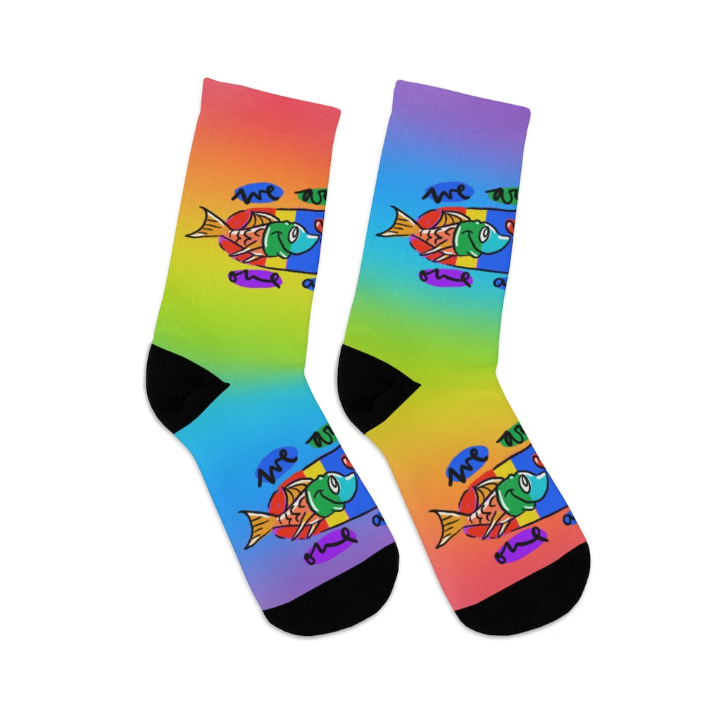 We are One, One are We - Rainbow Collection - Lebo Tribe Socks
